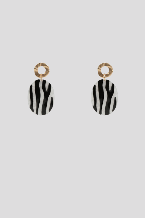 Animal print effect earrings