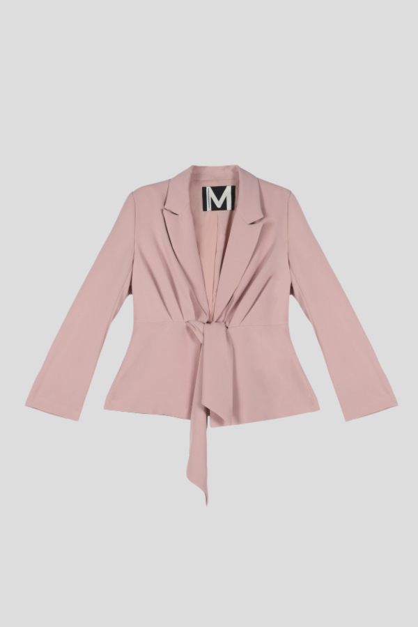 Cropped blazer with knot detail