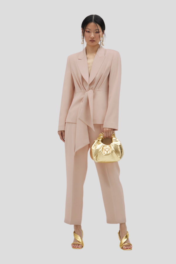 Loose-fitting beige-pink trousers