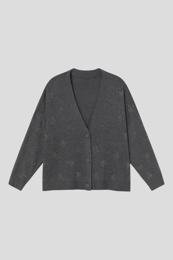 M cardigan with rhinestones