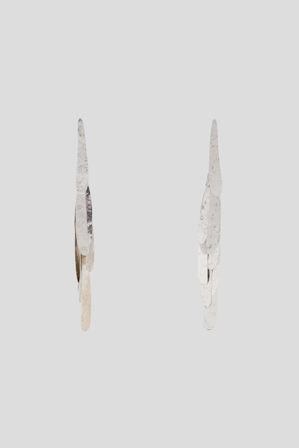 Metallic fringe earrings