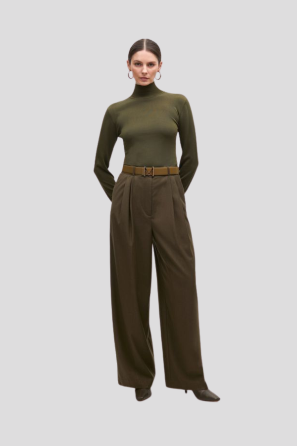 Palazzo suit trousers with darts