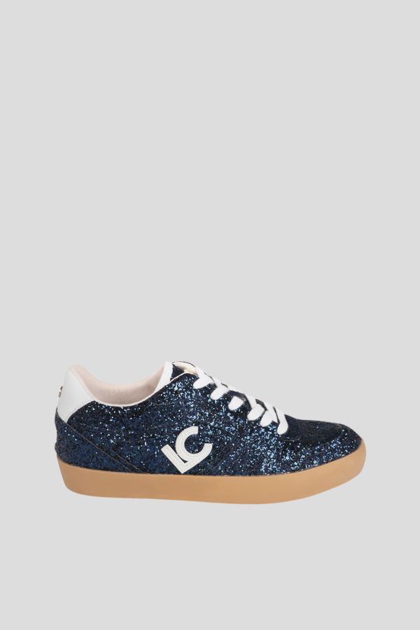 Sneakers with Hidden Wedge and Leather Details