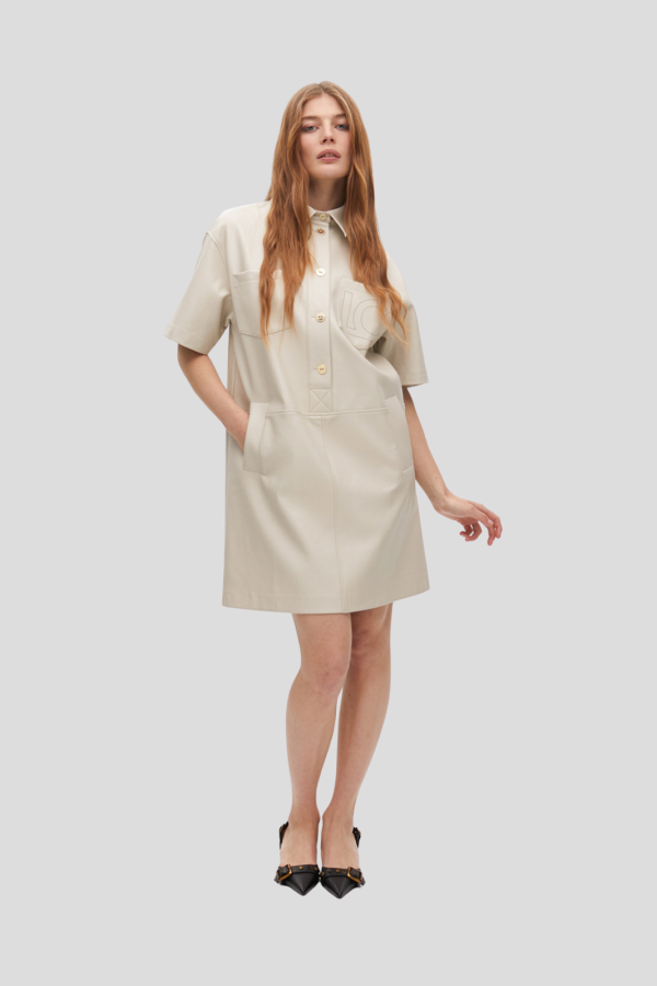 Mini Straight Faux Leather Dress