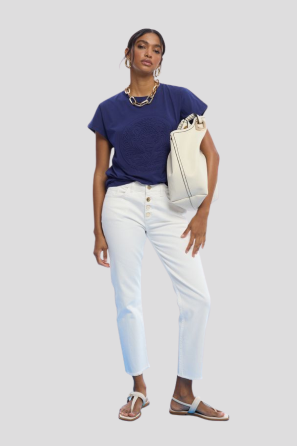 Flared Pants with Buttons