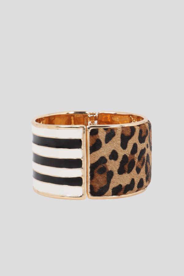 Animal Print and Stripes Bracelet