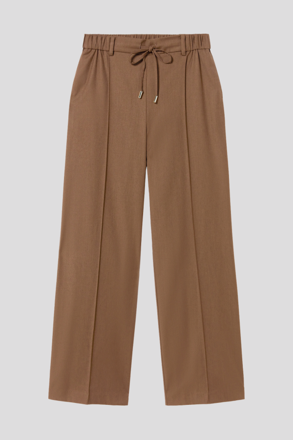 Straight silhouette pants long straight tailored t