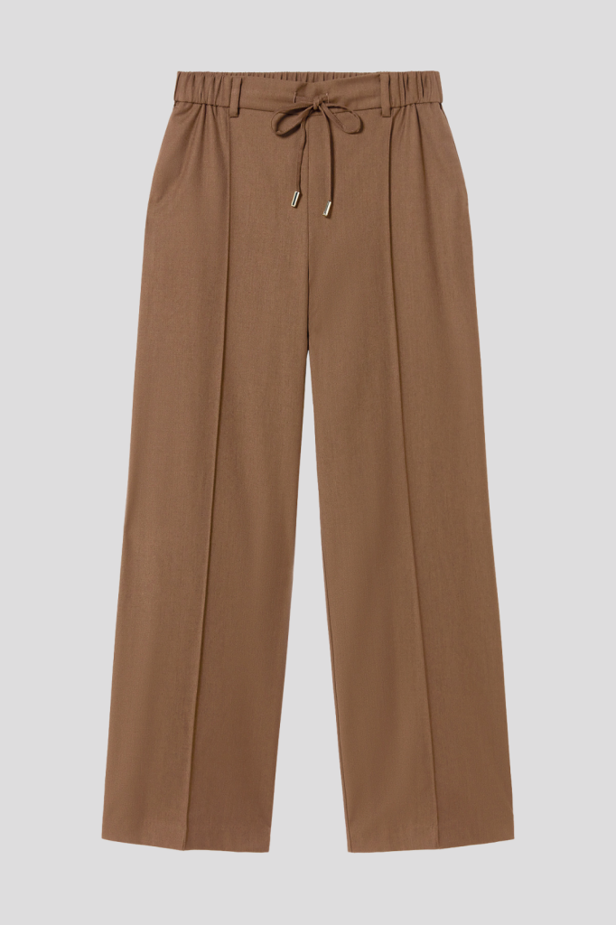 Straight silhouette pants long straight tailored t