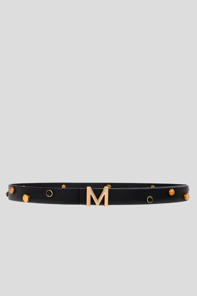 Slim reversible belt with m logo