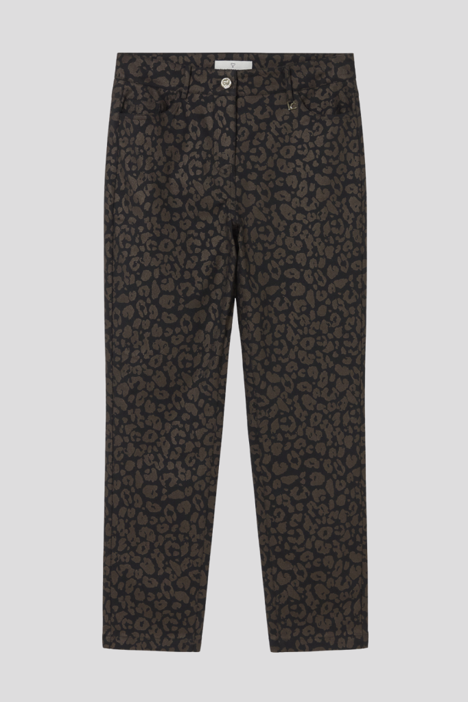Leopard print stretch pants