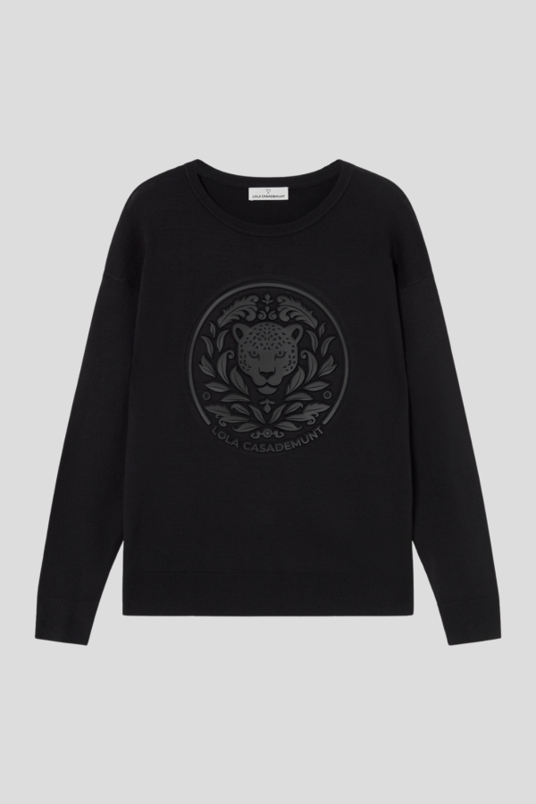 Embossed donut sweater