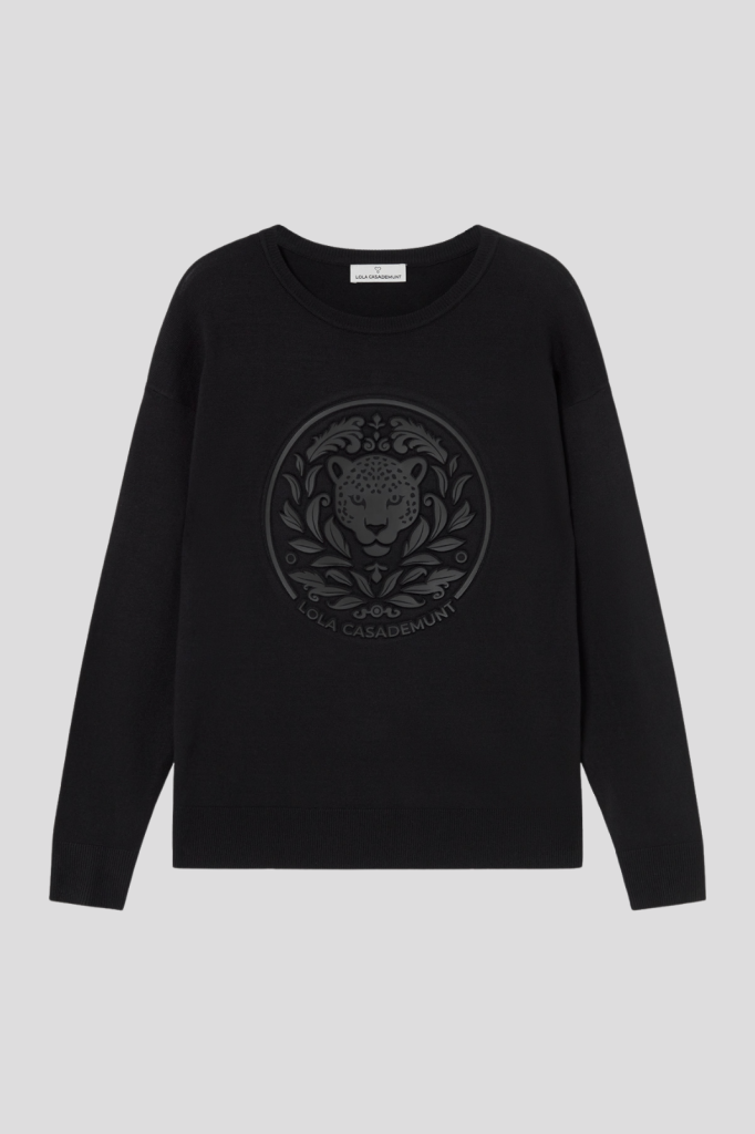 Embossed donut sweater
