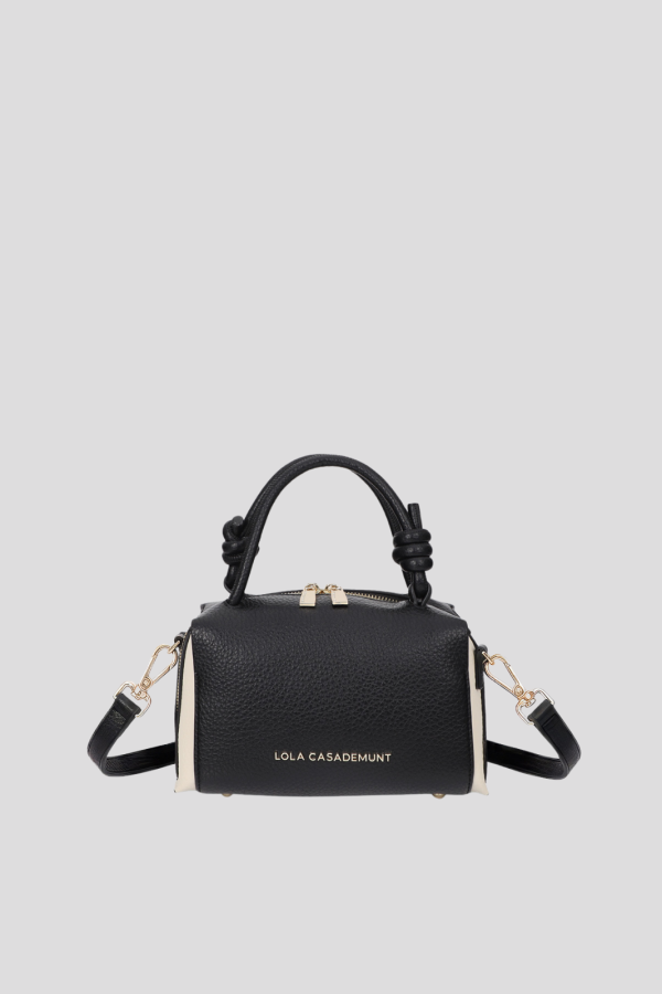Two-tone faux leather shoulder bag