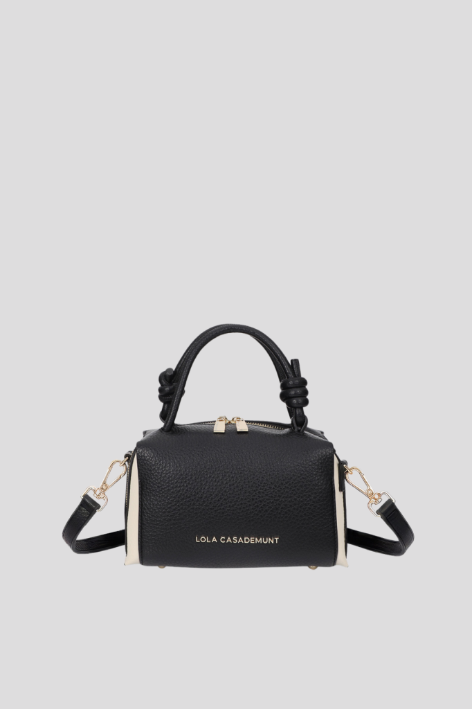 Two-tone faux leather shoulder bag