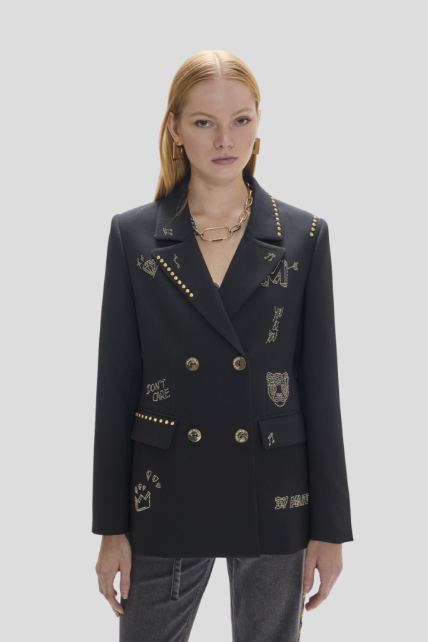 Studded Rows Blazer with Images