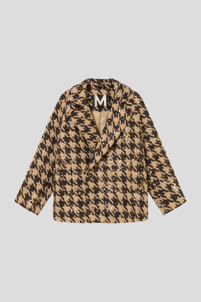 Maxi Houndstooth Jacket