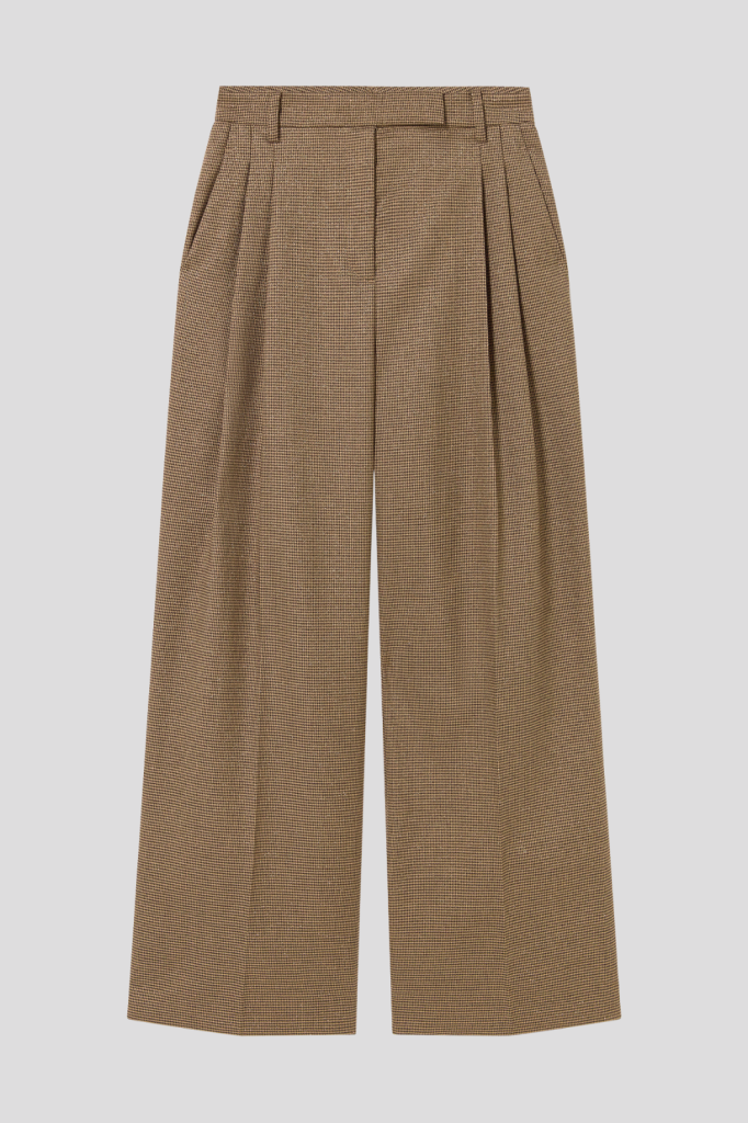 Double Pleat Houndstooth Pants