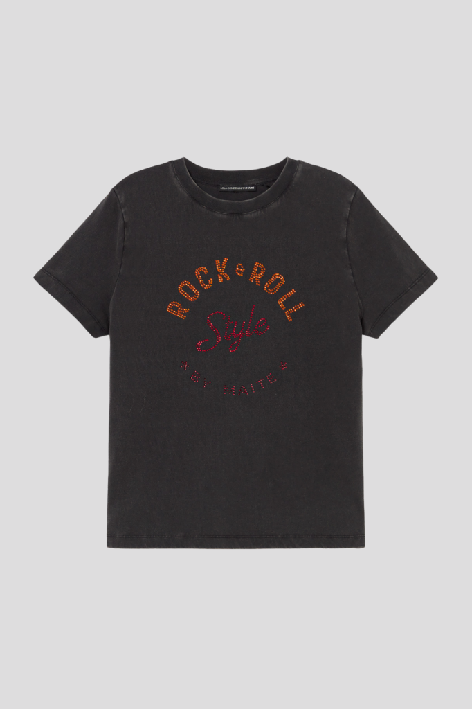 Basic Fit T-Shirt Crew Neck "Rock and Roll in Rhin