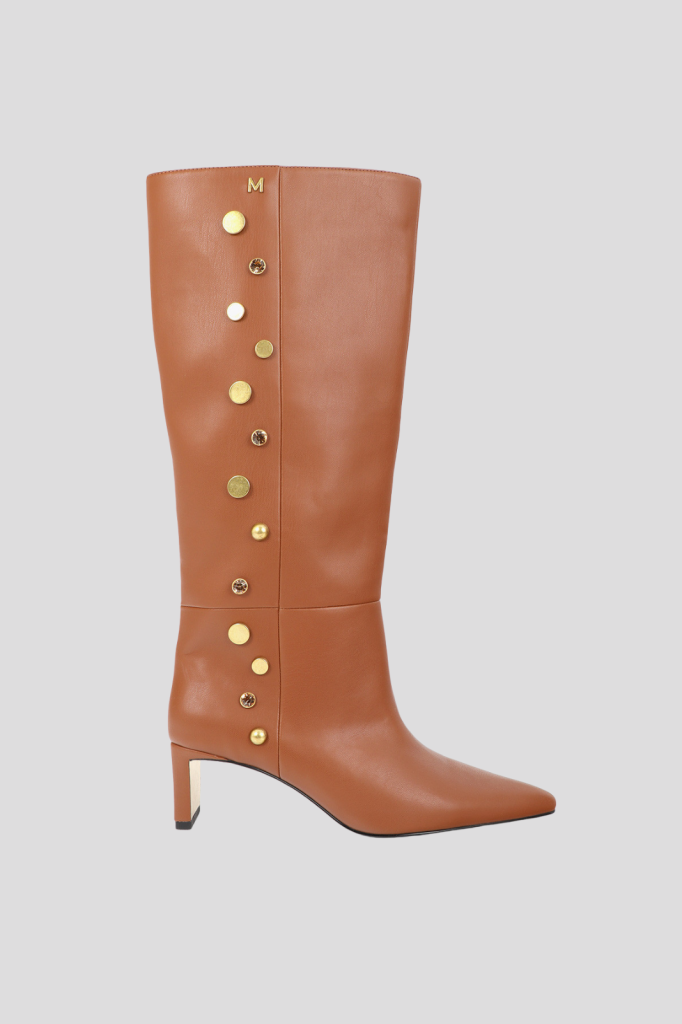 High Boot with Jewel Applications